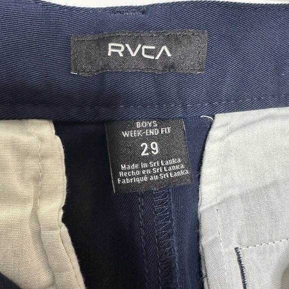 NWT RVCA The Weekend Stretch Chino Pants Straight Fit Men's Navy Blue Size 29 - Picture 7 of 9